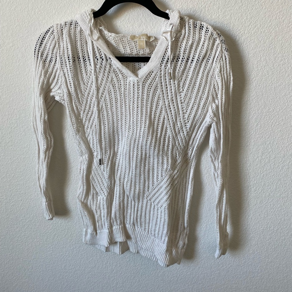 Michael Kors crochet top with hoodie